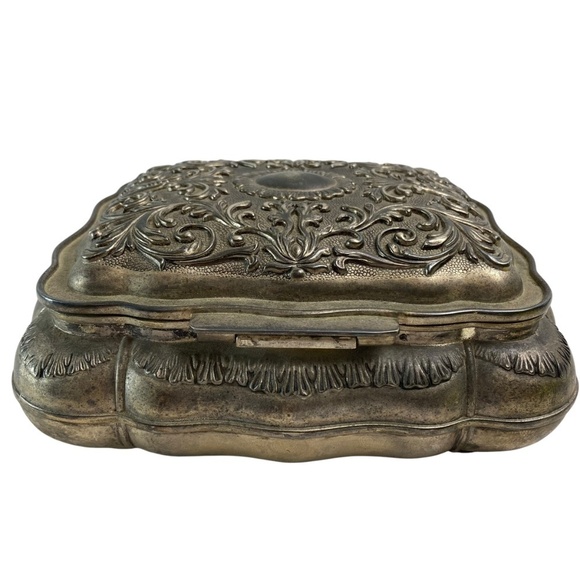 Silver Plated Jewelry Box Without Red Velvet Lining by Godinger - Picture 4 of 7